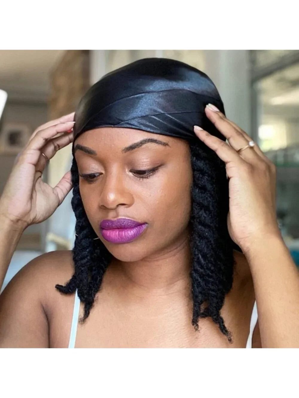 Large 35” Satin Head Scarf - Silk Feel Fashion Hair Wraps for Women & Girls